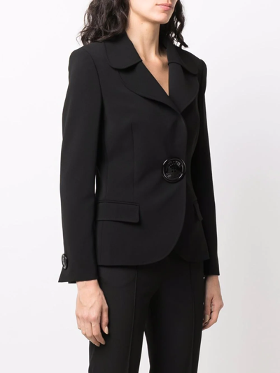 Moschino Oversized-button Blazer In Black