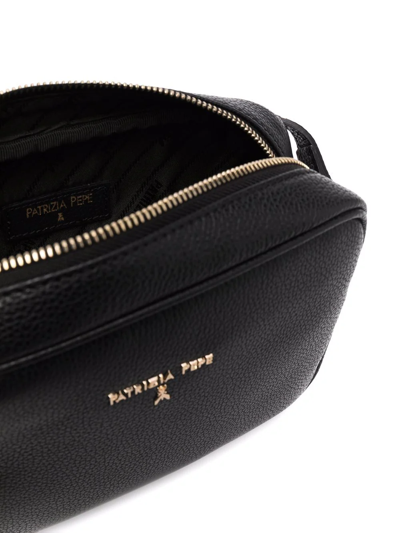 Patrizia Pepe Small Leather Crossbody Bag In Black