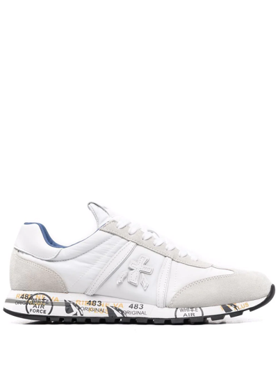 Shop Premiata Lucy Panelled Sneakers In White