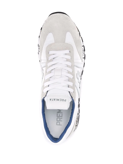 Shop Premiata Lucy Panelled Sneakers In White