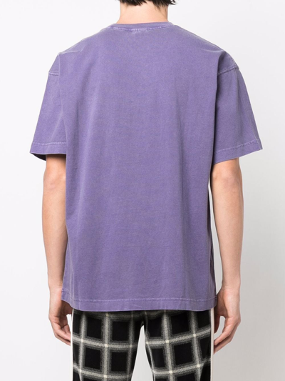 Shop Carhartt Nelson Pigment-dyed T-shirt In Purple