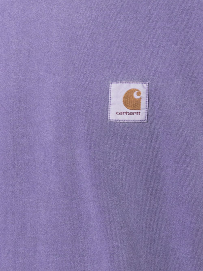 Shop Carhartt Nelson Pigment-dyed T-shirt In Purple