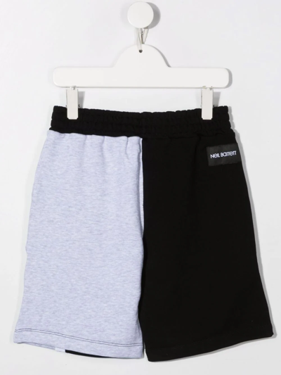Neil Barrett Graphic-print Drawstring Shorts In Black