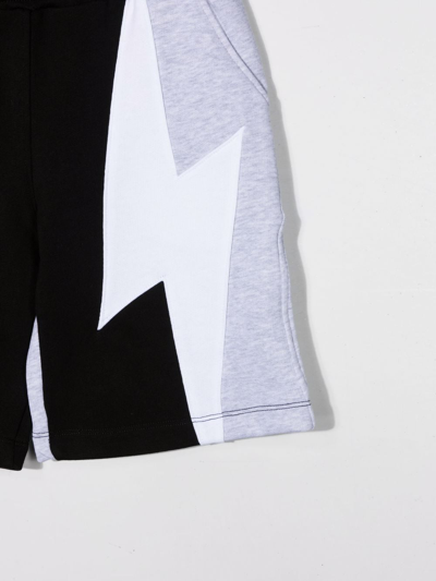 Shop Neil Barrett Graphic-print Drawstring Shorts In Black