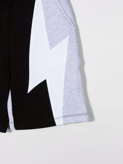 Neil Barrett Graphic-print Drawstring Shorts In Black