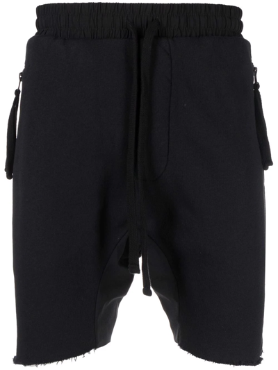 Shop Thom Krom Slim-fit Organic Cotton Shorts In Black