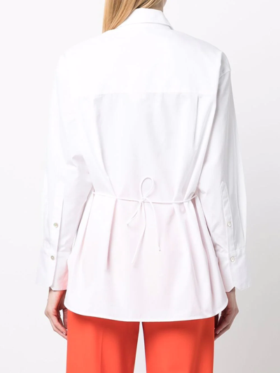 Vince Relaxed Fit Long Sleeve Shirt In White