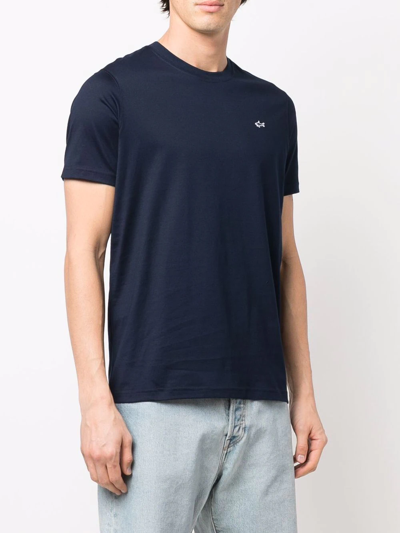 Shop Paul & Shark Logo Patch Cotton T-shirt In Blue