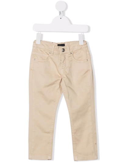 Shop Fay Five-pocket Cotton Chinos In Neutrals
