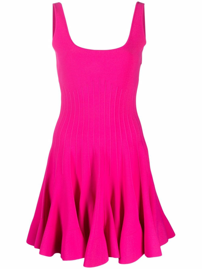 Shop Alexander Mcqueen Knit Short Dress In Pink