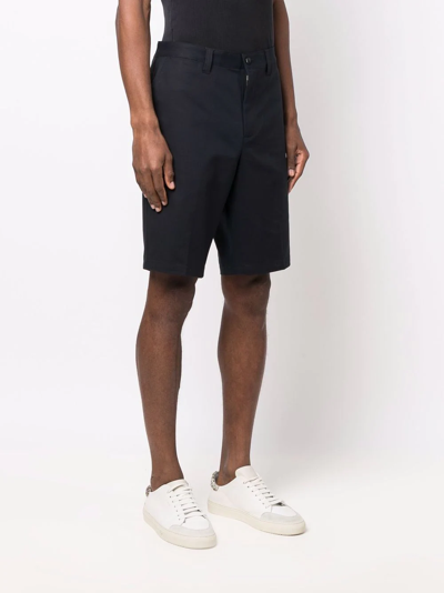 Shop Emporio Armani Straight-leg Chino Shorts In Blue