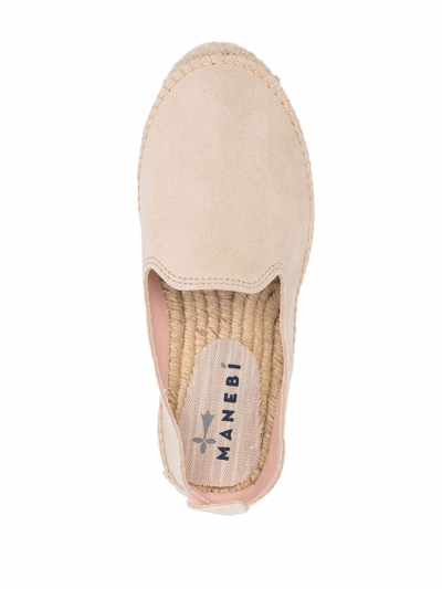 Manebi Hamptons Jute Sole Round Toe Espadrilles In Neutrals