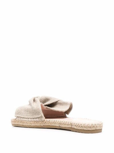 Manebi Manebí La Havana Knot-detail Hemp Sandals In Neutrals
