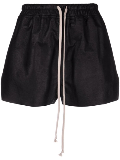 Shop Rick Owens Fog Drawstring-fastening Shorts In Black