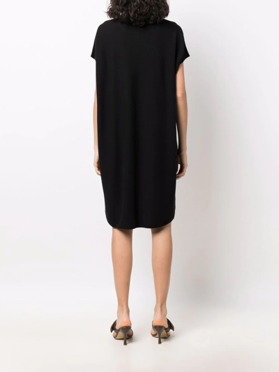 Shop Gentry Portofino Knitted Shirt Dress In Black