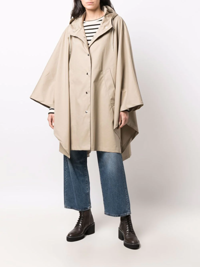 Shop Mackintosh Wide-sleeve Trench Coat In Neutrals