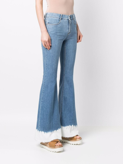 Shop Stella Mccartney 70's Dip Dye Flared Jeans In Blue