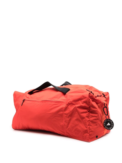 Shop Adidas By Stella Mccartney Logo-tape Studio Bag In Orange