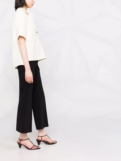 Shop Mila Schön Bootcut Tailored Cropped Trousers In Black