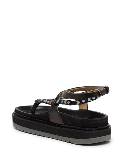 Isabel Marant Stud-embellished Thong-strap Sandals In Black