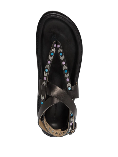Isabel Marant Stud-embellished Thong-strap Sandals In Black