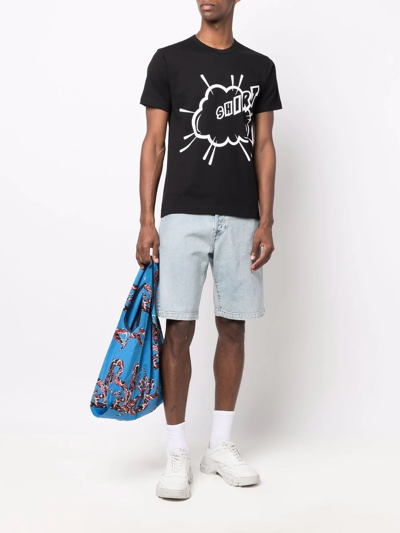 Shop Comme Des Garçons Shirt Graphic-print T-shirt In Black