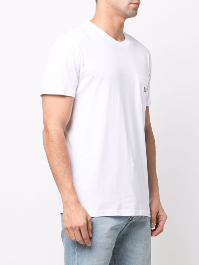 Shop Woolrich Patch-pocket Organic-cotton T-shirt In White