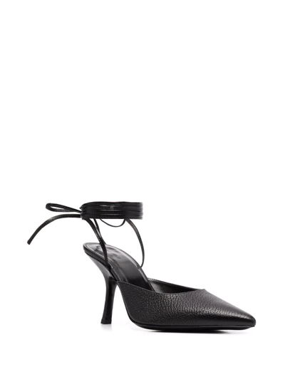 Shop By Far Jen Pointed Pumps In Black