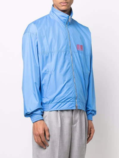 Shop Vtmnts Barcode Technical Light Jacket In Blue