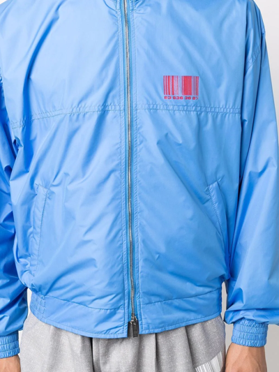 Shop Vtmnts Barcode Technical Light Jacket In Blue