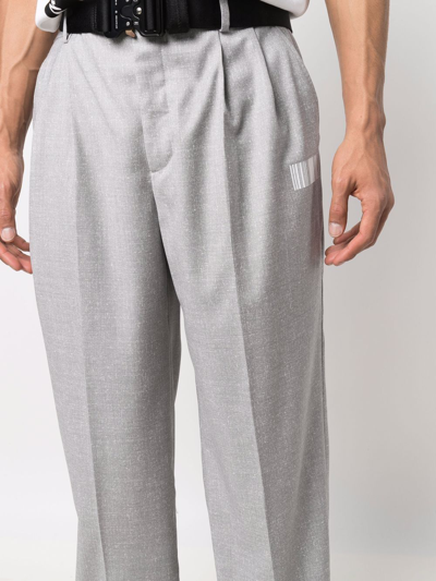 Shop Vtmnts Pleated Wide Trousers In Grey