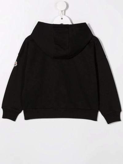 Shop Moncler Logo-print Hoodie In Black