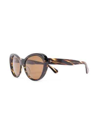 Shop Oliver Peoples Zarene Cat-eye Frame Sunglasses In Brown