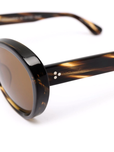 Shop Oliver Peoples Zarene Cat-eye Frame Sunglasses In Brown