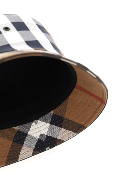 Shop Burberry Canvas Check Bucket Hat In Beige,black,brown