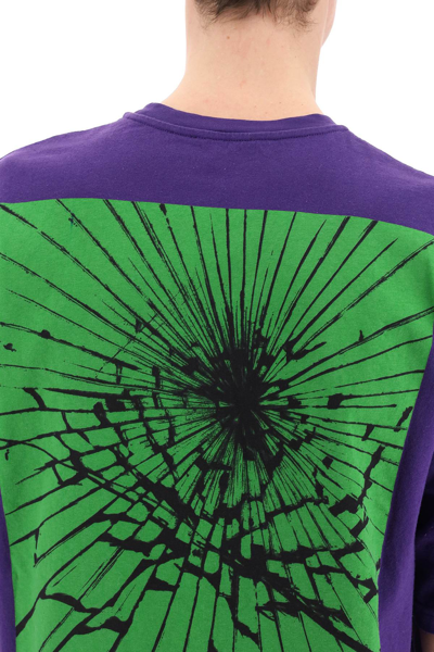 Shop A Better Mistake Broken Glass T-shirt In Purple,green