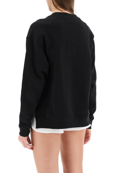 Shop Moschino Double Question Mark Sweatshirt In Black