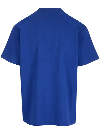 Shop Burberry Men's Blue Other Materials T-shirt