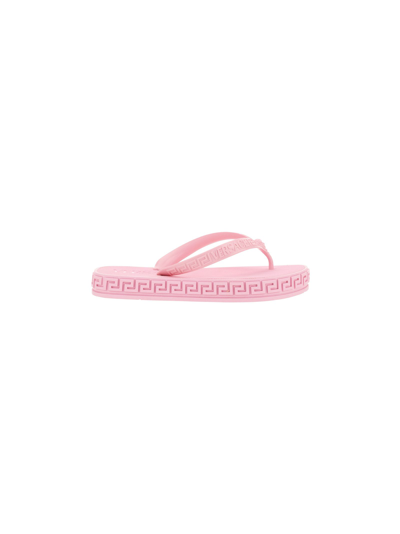 Shop Versace Women's Pink Rubber Sandals