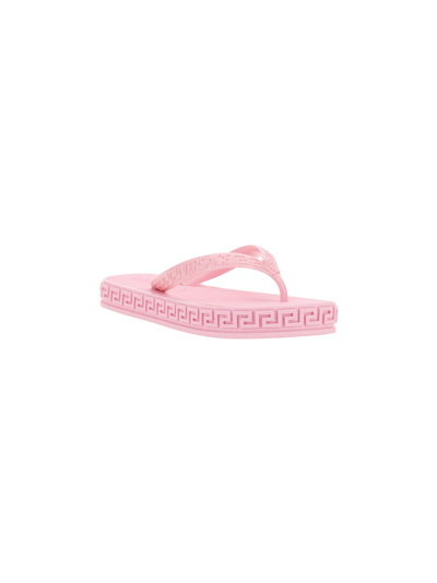 Shop Versace Women's Pink Rubber Sandals