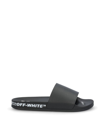 Shop Off-white Men's Black Polyurethane Sandals