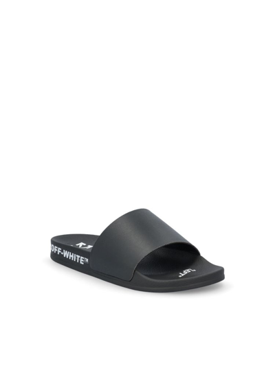 Shop Off-white Men's Black Polyurethane Sandals