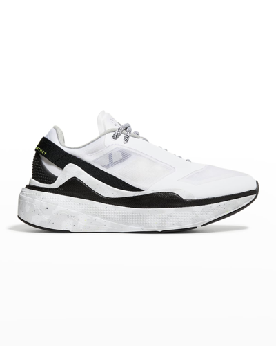 Shop Adidas By Stella Mccartney Earthlight Mesh Trainer Sneakers In White/black