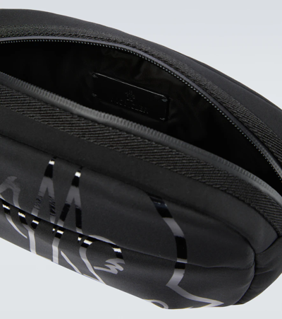 Shop Moncler Logo Belt Bag In Black