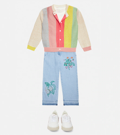 Shop Stella Mccartney Striped Cotton-blend Cardigan In Multicolor