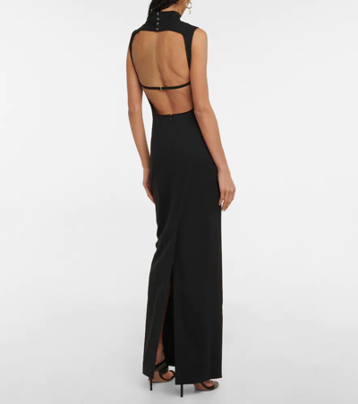 Shop Jacquemus La Robe Palmi Wool-blend Maxi Dress In Black
