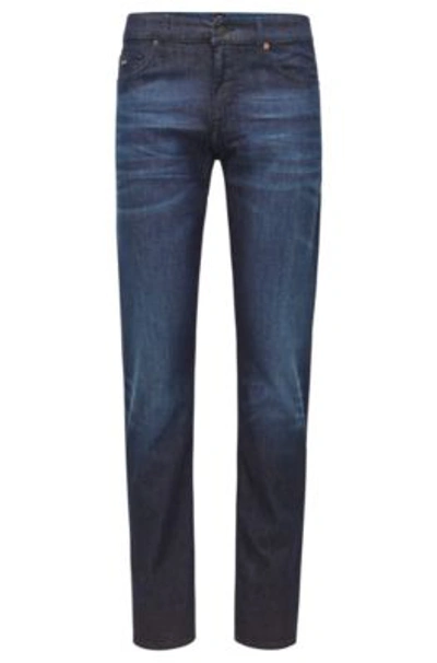 Hugo Boss Slim-fit Jeans In Blue Super-stretch Denim In Dark Blue | ModeSens