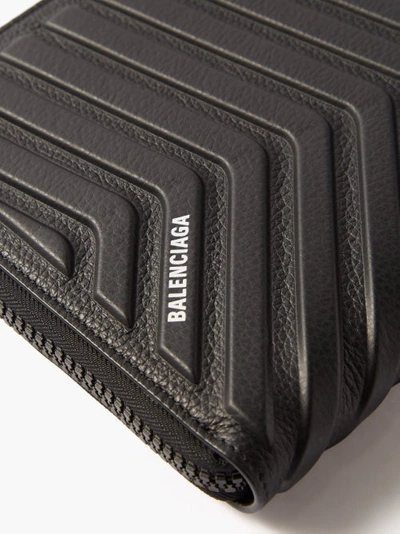 Balenciaga Car Stripe-embossed Leather Ipad Mini Case In Black | ModeSens