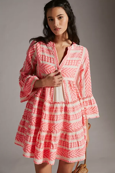Shop Devotion Embroidered Ella Tunic Dress In Pink