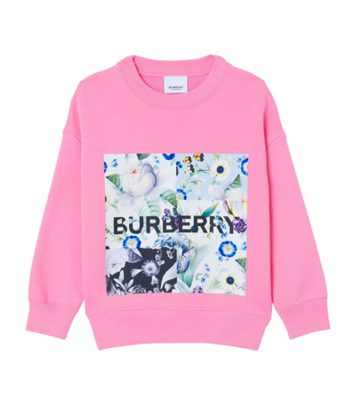 Shop Burberry Kids Montage Print Sweatshirt (3-14 Years) In Pink